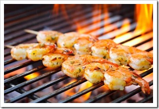 Summer ain't over yet! Grilling shrimp big style
