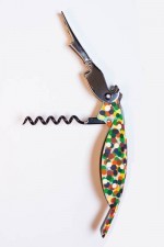 The Alessi Parrot Corkscrew fully open and ready for use
