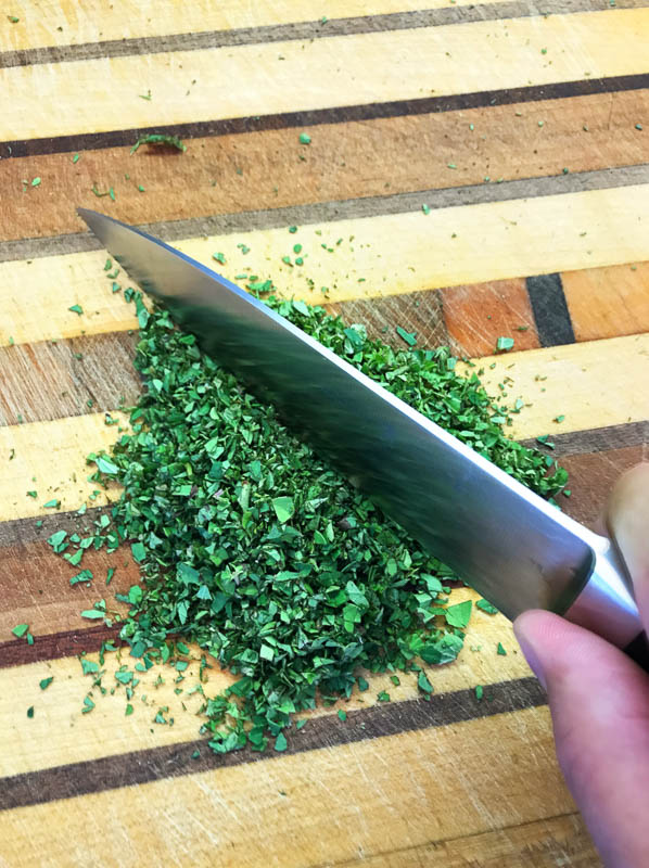 Use LOTS of oregano and chop it fine. More is better, at least 1/2 a cup of fresh oregano.