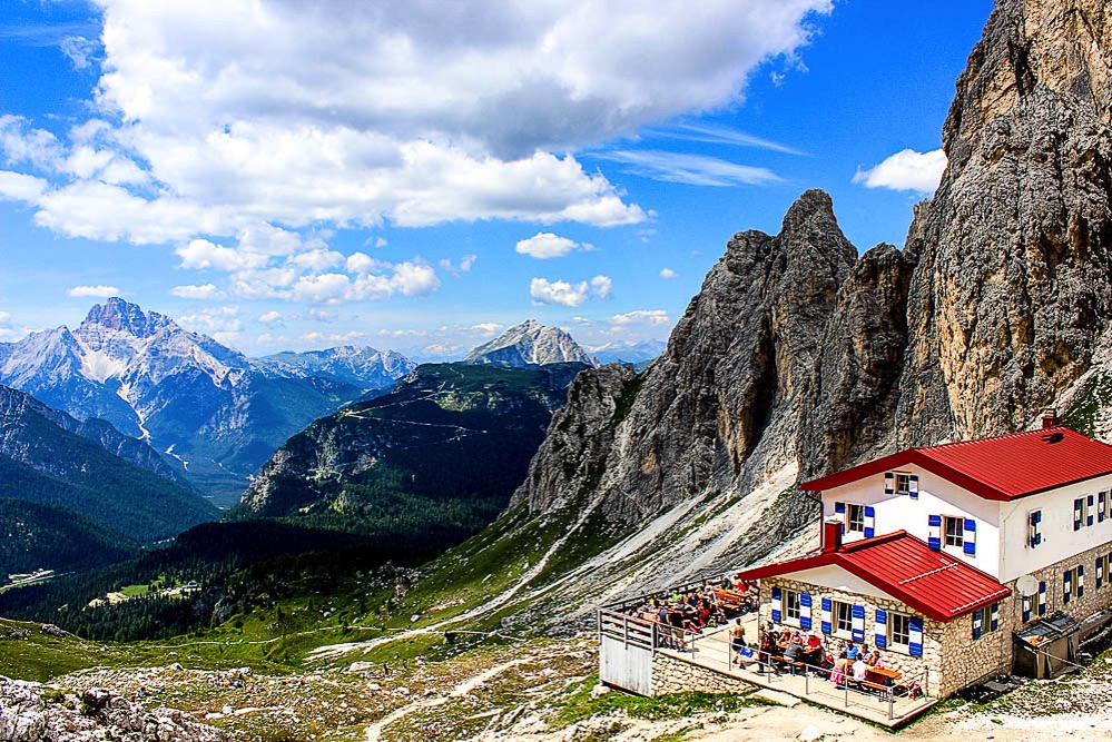 The glorious Dolomiti mountains in the Alpe di Siusi. Stunning.